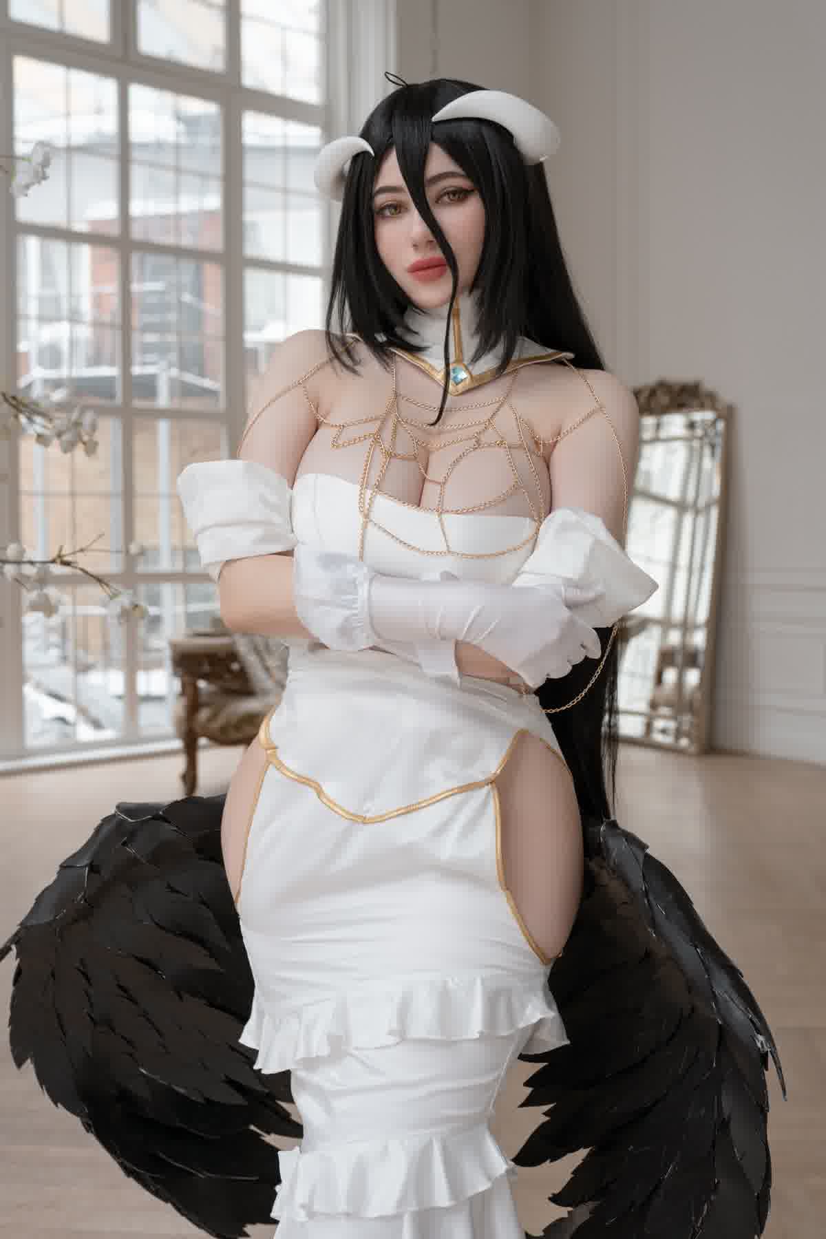Alina Becker Albedo hot cosplay wallpaper 4