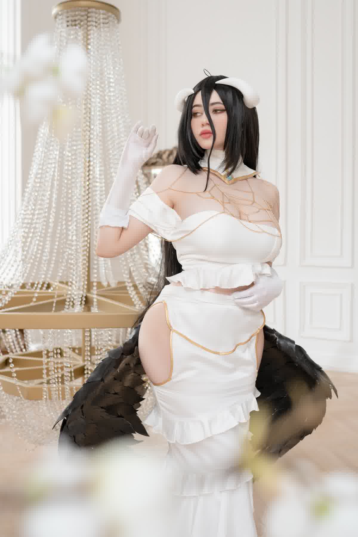 Alina Becker Albedo ero cosplay HD photo 8
