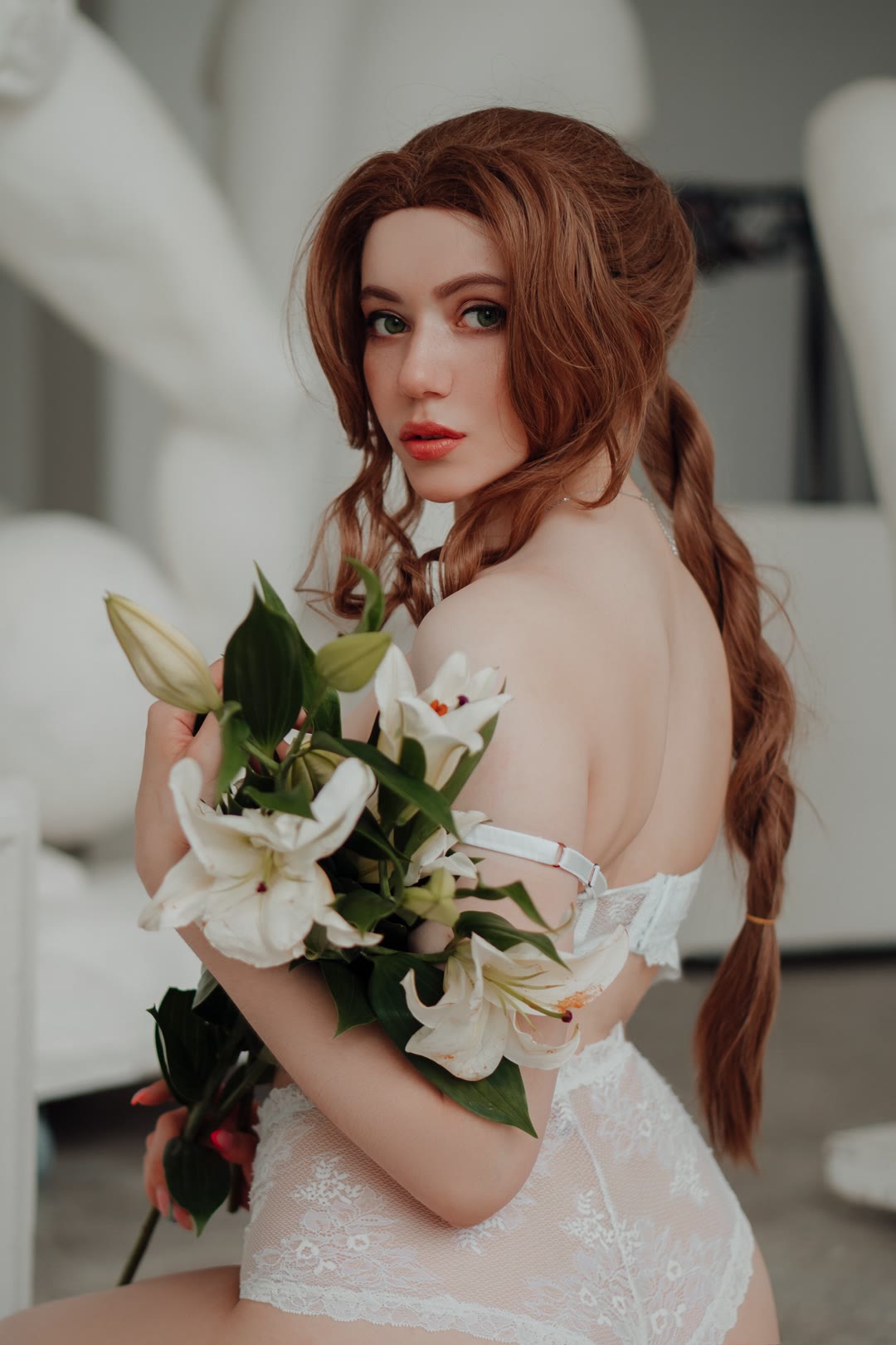 alina becker leaks aerith cosplay hd