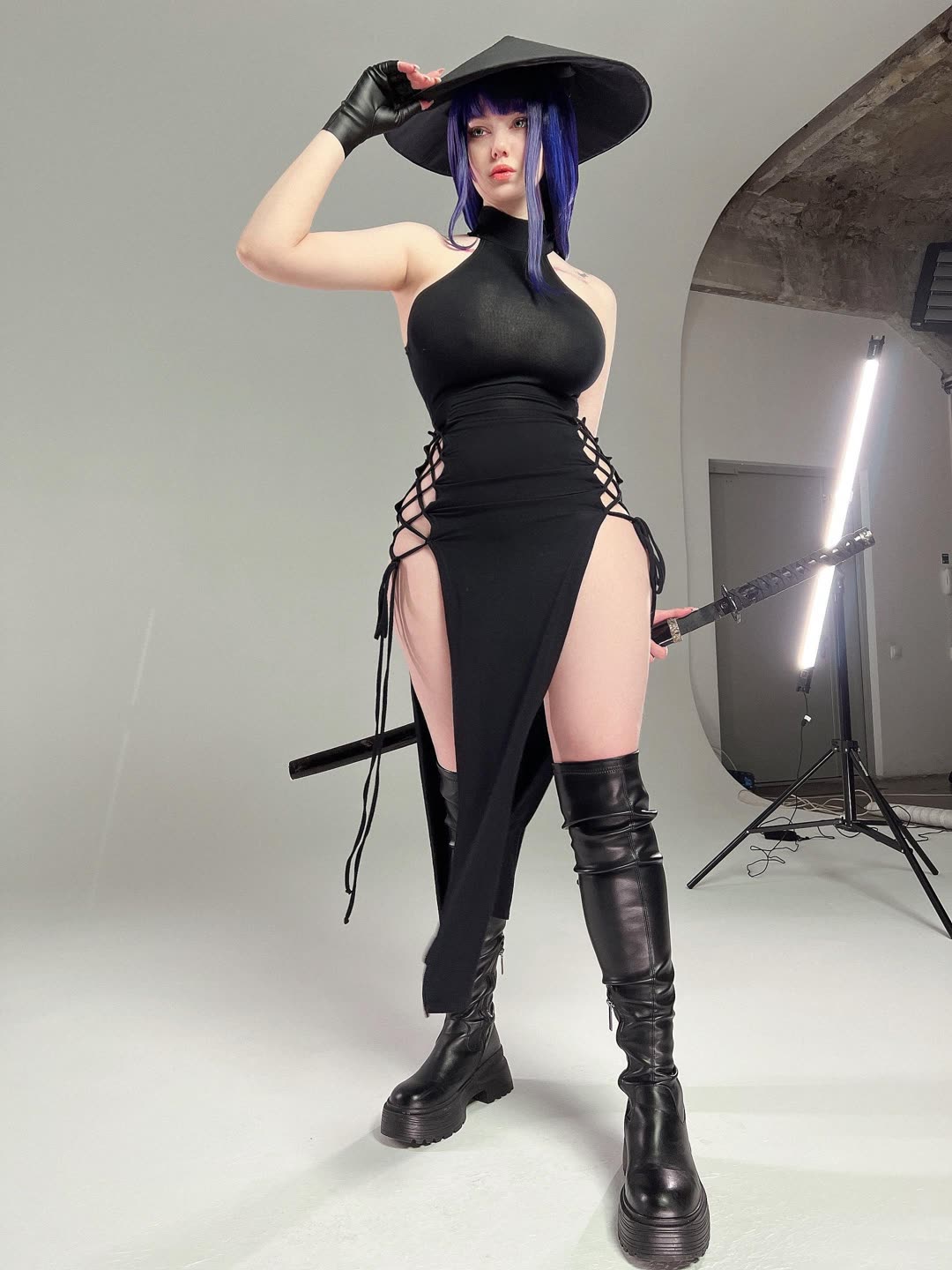 Hot Raiden Shogun cosplay HD cosplay model 41