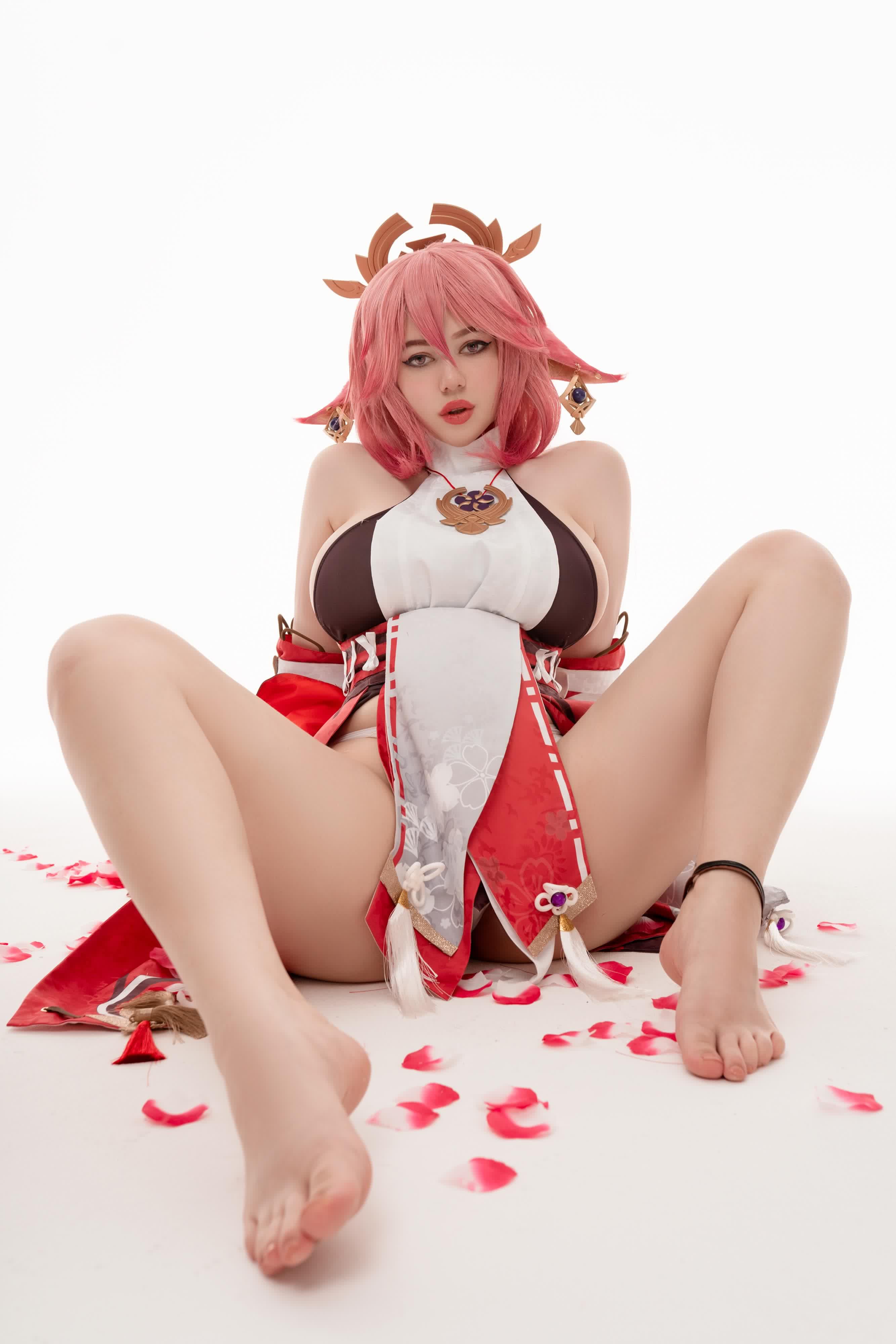 Yae Miko cosplay leaked nude 14 by Alina Becker, adult cosplay, cosplayen