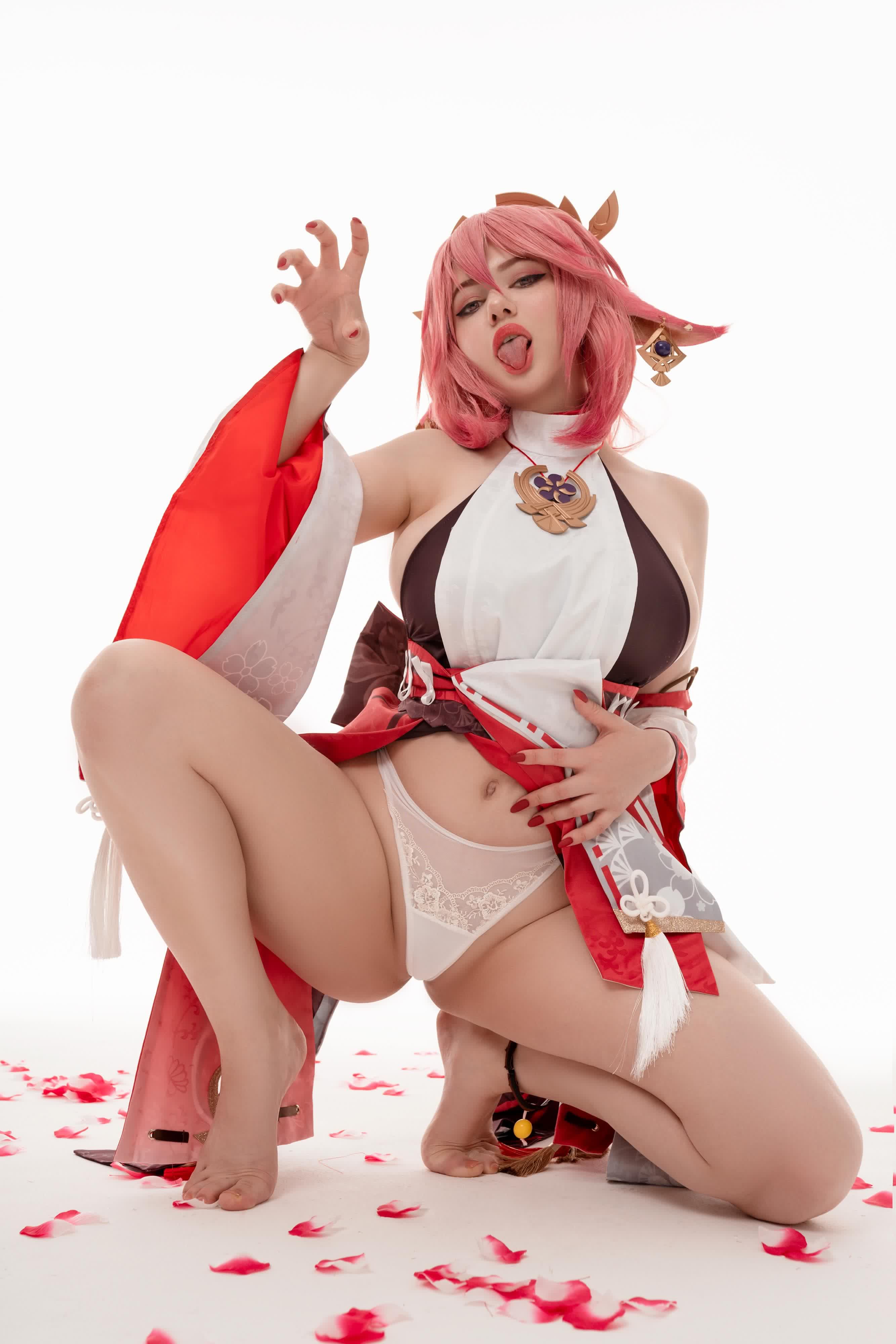 Alina Becker Yae Miko cosplay nude HD 21, adult cosplay, cosplay meaning