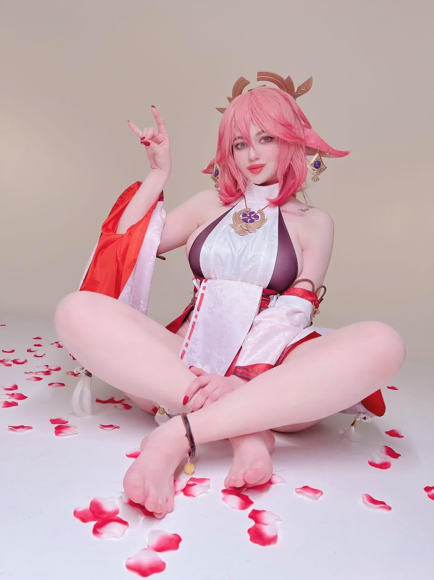 Alina Becker Yae Miko cosplay adult porn 25, leaked cosplay, cosplayen HD