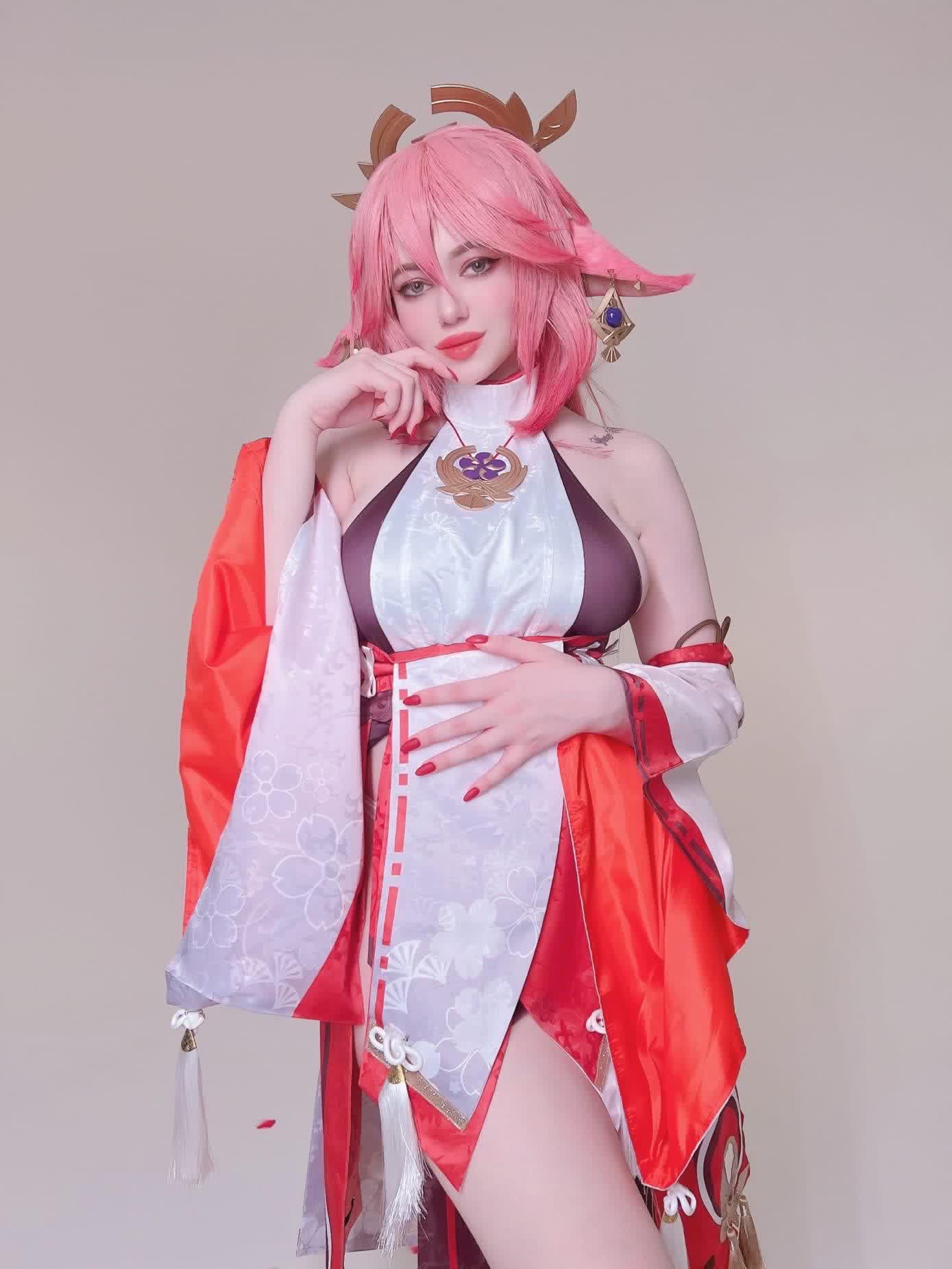 Yae Miko cosplay erotic adult gallery 26 by Alina Becker, cosplay costume play