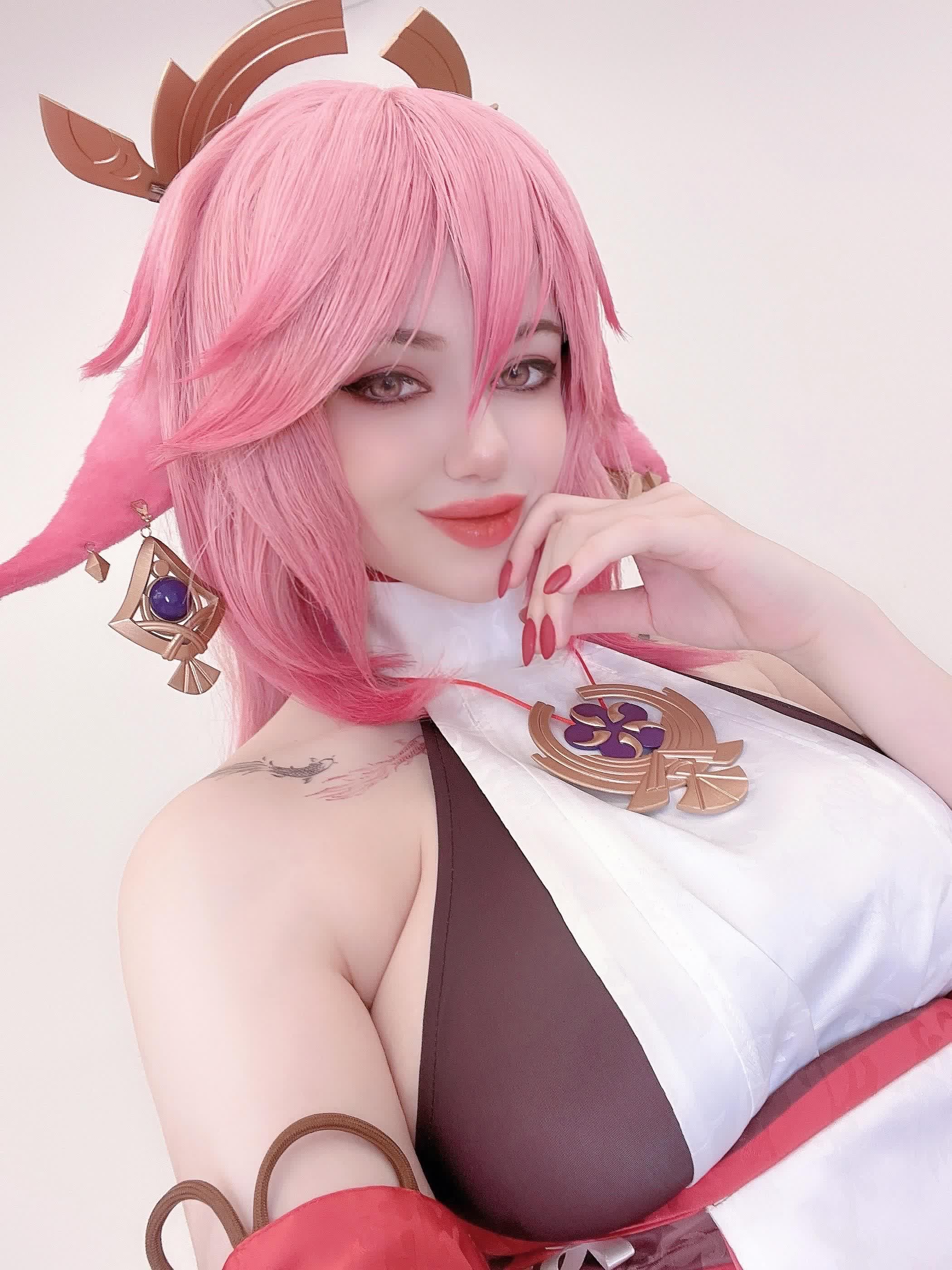 Yae Miko cosplay adult porn 36 by Alina Becker, cosplay costume play HD