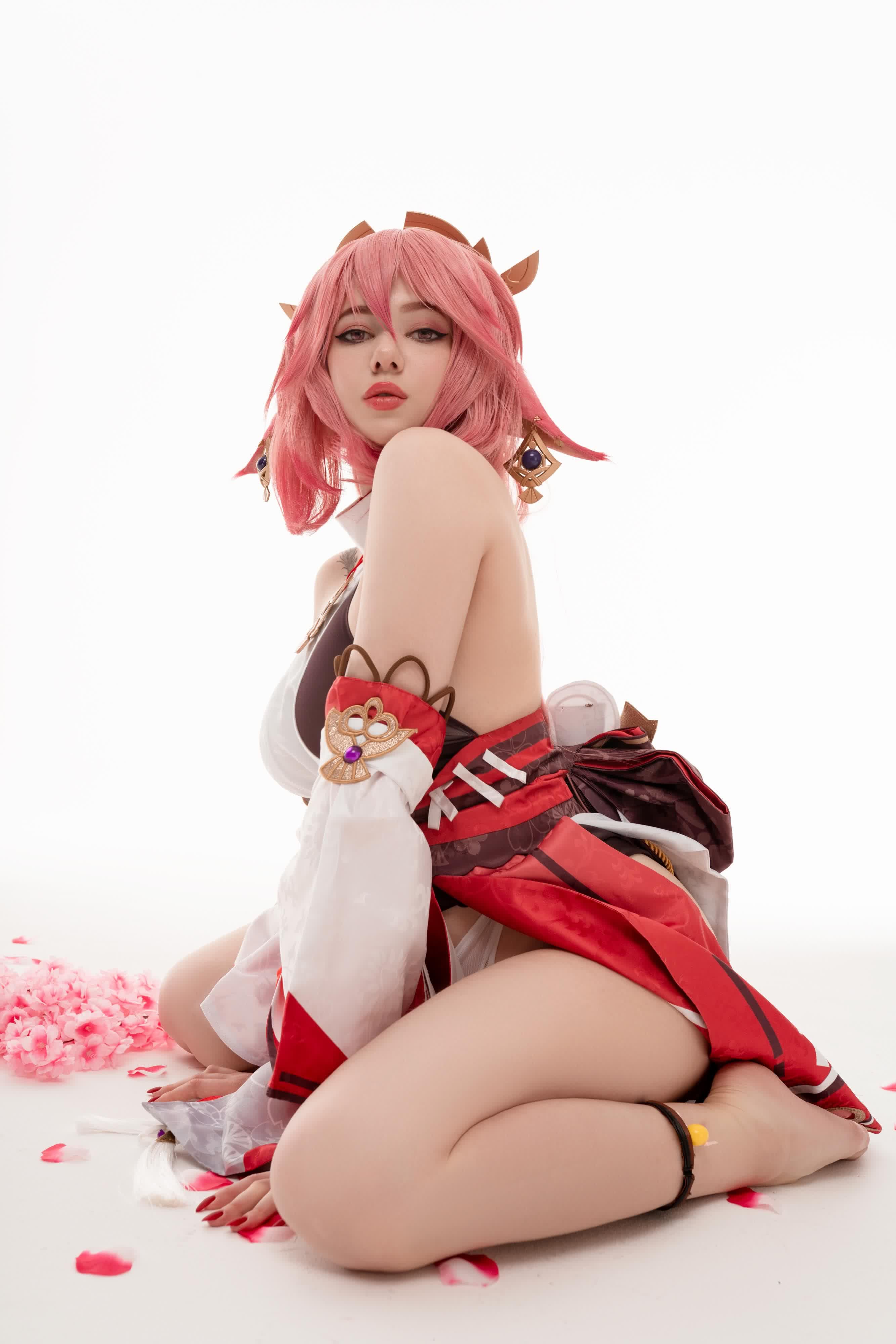 Alina Becker Yae Miko cosplay porn HD studio portrait 7, adult cosplay